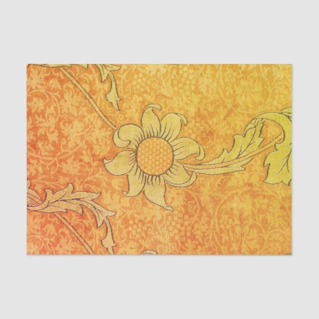 William Morris-SONNENBLUME-GELB Seidenpapier (Vorderseite)