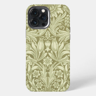 William Morris Sonnenblume Vintage Olive Damast iPhone 13 Pro Max Hülle