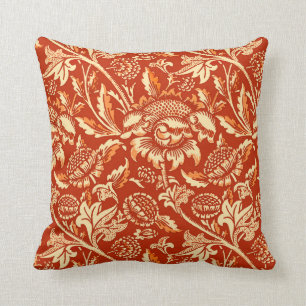 William Morris Sonnenblumen, Mandarin Orange Kissen