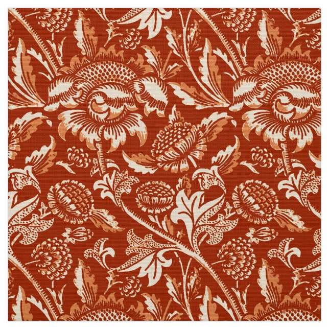 William Morris Sonnenblumen, Mandarin Orange Stoff (Muster)