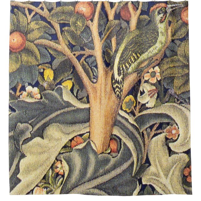 William Morris Spechtmuster Duschvorhang (Vorderseite)