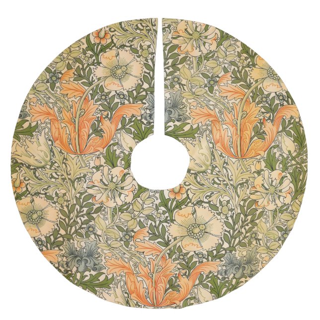 William Morris Spring Compton Blume Festival Polyester Weihnachtsbaumdecke (Vorderseite)