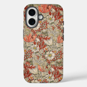 William Morris Spring Compton Blume Vintag Red iPhone 16 Hülle