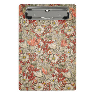 William Morris Spring Compton Blume Vintag Red Mini Klemmbrett