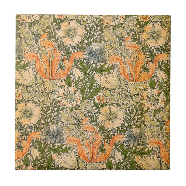 William Morris Spring Compton Blumenfest Fliese (Vorderseite)