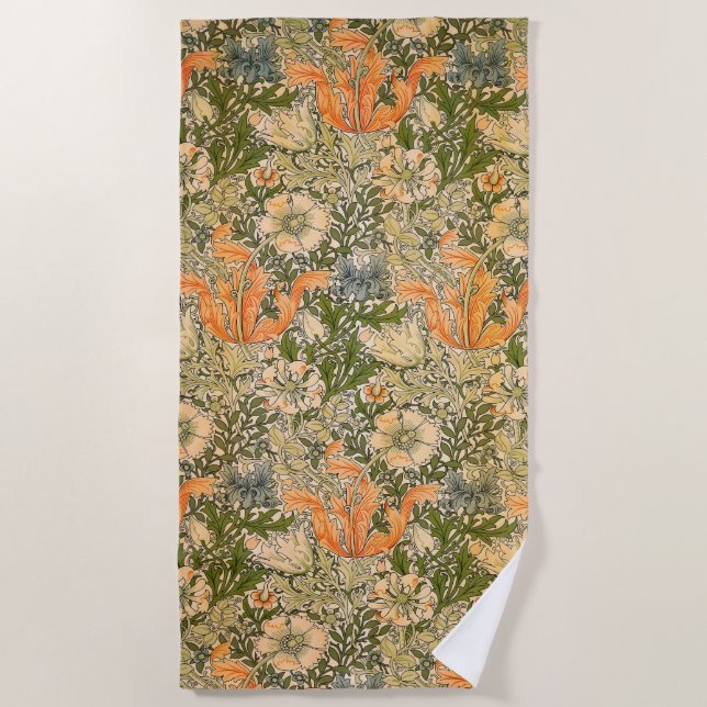 William Morris Spring Compton Blumenfest Strandtuch (Vorderseite)