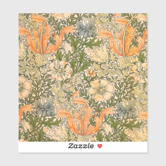 William Morris Spring Compton Flower Festival Aufkleber (Blatt)