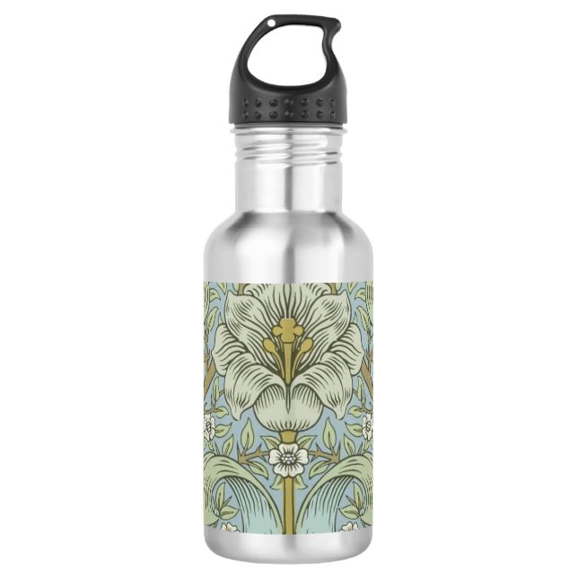 William Morris Spring Thicket: Antique Floral Edelstahlflasche (Vorderseite)