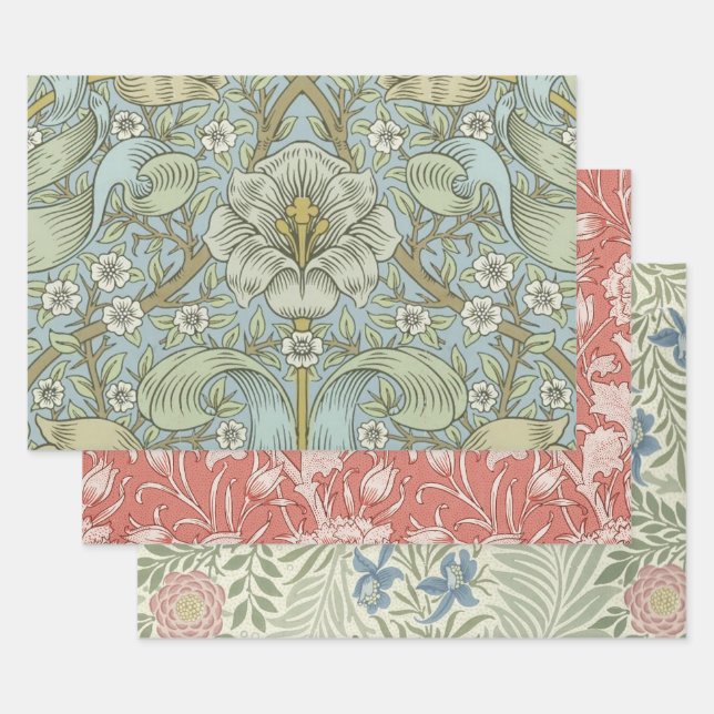 William Morris Spring Thicket: Antique Floral Geschenkpapier Set (Set)