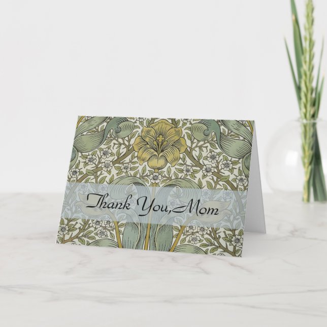 William Morris Spring Thicket Classic Muster Dankeskarte (Vorderseite)