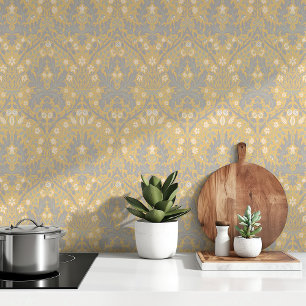 William Morris Spring Thicket Golden Gelb & Grau Tapete