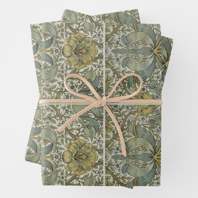 William Morris Spring Thicket Klassisches Muster Geschenkpapier Set (Beispiel)