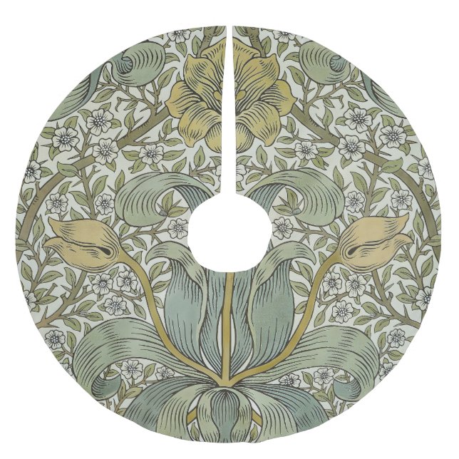 William Morris Spring Thicket Klassisches Muster Polyester Weihnachtsbaumdecke (Vorderseite)