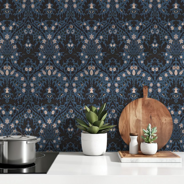 William Morris Spring Thicket Midnight Blue Tapete (Von Creator hochgeladen)