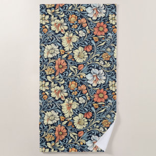 William-Morris-Stil Blumen-Akanthus-Muster Strandtuch