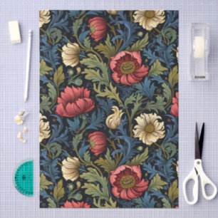 William Morris Stil Blumenmuster Decoupage Seidenpapier