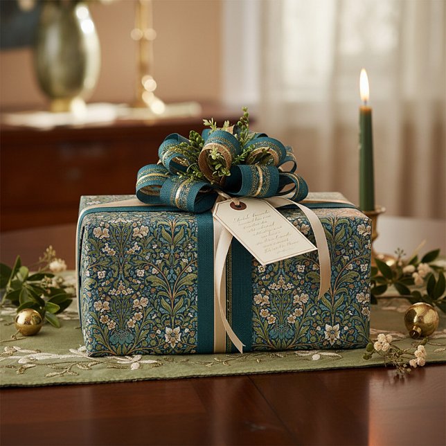 William-Morris-Stil-Blumenmuster Geschenkpapier (Von Creator hochgeladen)