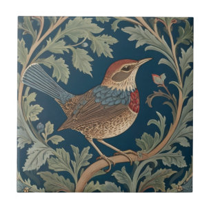William Morris Stil Direkt gegenüber Wren Bird Fliese