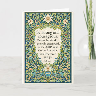 William Morris Stil floral und Schrift Karte