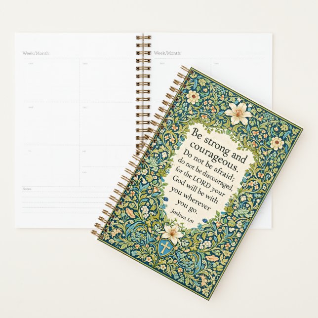 William-Morris-Stil floral und Schrift Planer (Anzeige)
