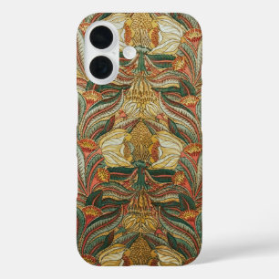 William Morris Stil Rosa Grüne Botanik iPhone 16 Hülle