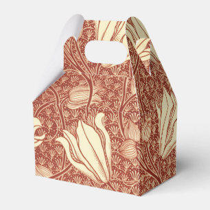 William Morris Stil Roter Lilie Blumenmuster Geschenkschachtel