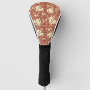 William Morris Stil Roter Lilie Blumenmuster Golf Headcover