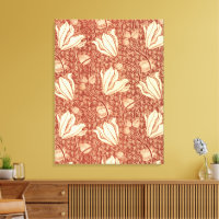 William Morris Stil Roter Lilie Blumenmuster