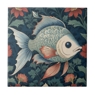 William Morris Stil, tropischer Fisch, Seebad Fliese