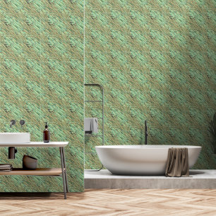 William Morris Stil Vintage Grün Orange Tapete