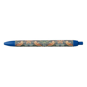 William Morris Strawberry Black Tinte Kugelschreiber