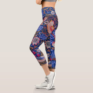 William Morris Strawberry Capri Leggings