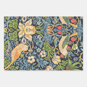 William Morris Strawberry Dieb Blumenmuster Geschenkpapier Set