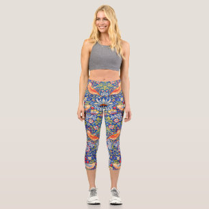 William Morris Strawberry Dieb Capri Leggings