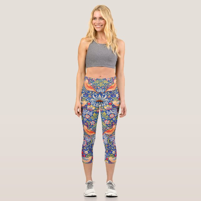 William Morris Strawberry Dieb Capri Leggings (Vorderseite)