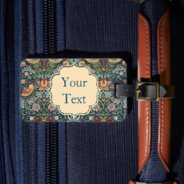 William Morris Strawberry Diief Art Luggage Tag Gepäckanhänger