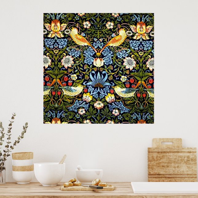William Morris - Strawberry Diief Classic Poster (Küche)