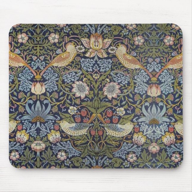 William Morris Strawberry Diief Design 1883 Mousepad (Vorne)