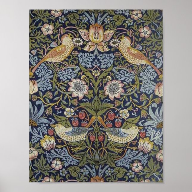William Morris Strawberry Diief Design 1883 Poster (Vorne)