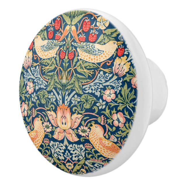 William Morris Strawberry Diief Designknopf Keramikknauf (Rechts)