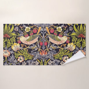 William Morris Strawberry Diief Floral Art Nouveau Badehandtuch