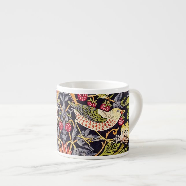 William Morris Strawberry Diief Floral Art Nouveau Espressotasse (Vorderseite Rechts)