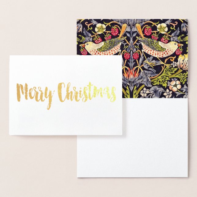 William Morris Strawberry Diief Floral Art Nouveau Folienkarte (Anzeige)