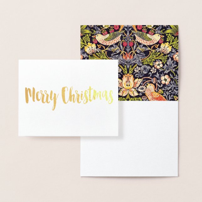 William Morris Strawberry Diief Floral Art Nouveau Folienkarte (Anzeige)