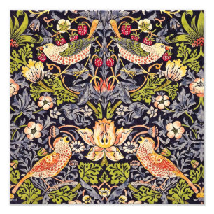 William Morris Strawberry Diief Floral Art Nouveau Fotodruck