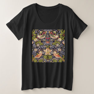 William Morris Strawberry Diief Floral Art Nouveau Große Größe T-Shirt