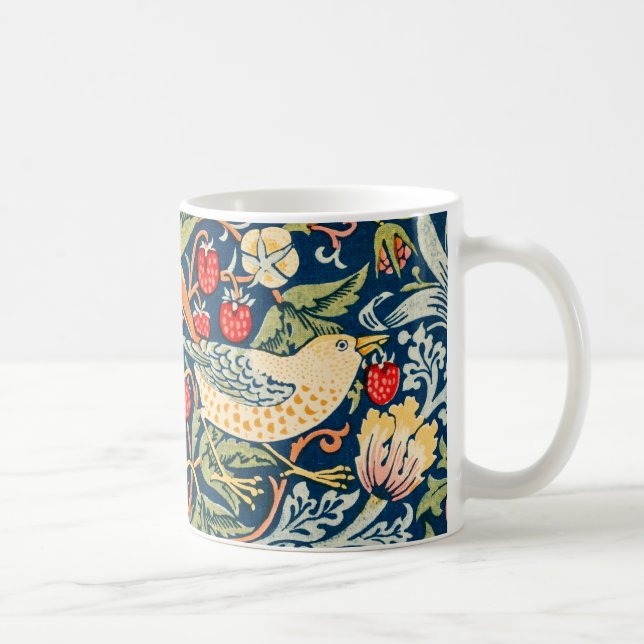 William Morris Strawberry Diief Floral Art Nouveau Kaffeetasse (Rechts)