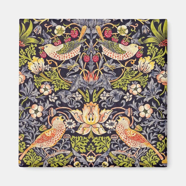 William Morris Strawberry Diief Floral Art Nouveau Magnet (Vorne)