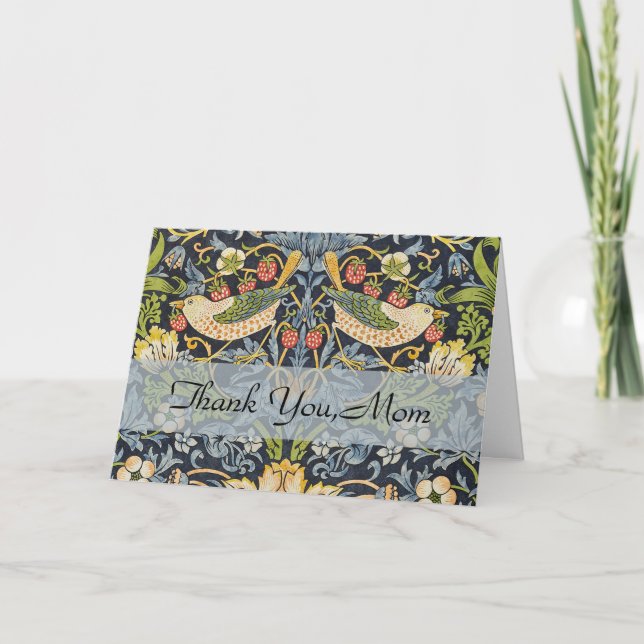 William Morris - Strawberry Diief Floral Pattern Dankeskarte (Vorderseite)