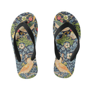 William Morris Strawberry Diief Floral Pattern Kinderbadesandalen